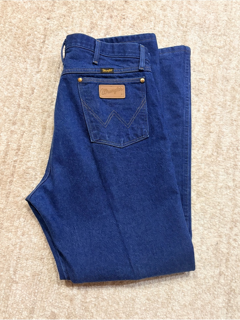 Vintage Wrangler 13MWZ Cowboy Cut Jeans 38x34 Made in Mexico 100% Cotton Western